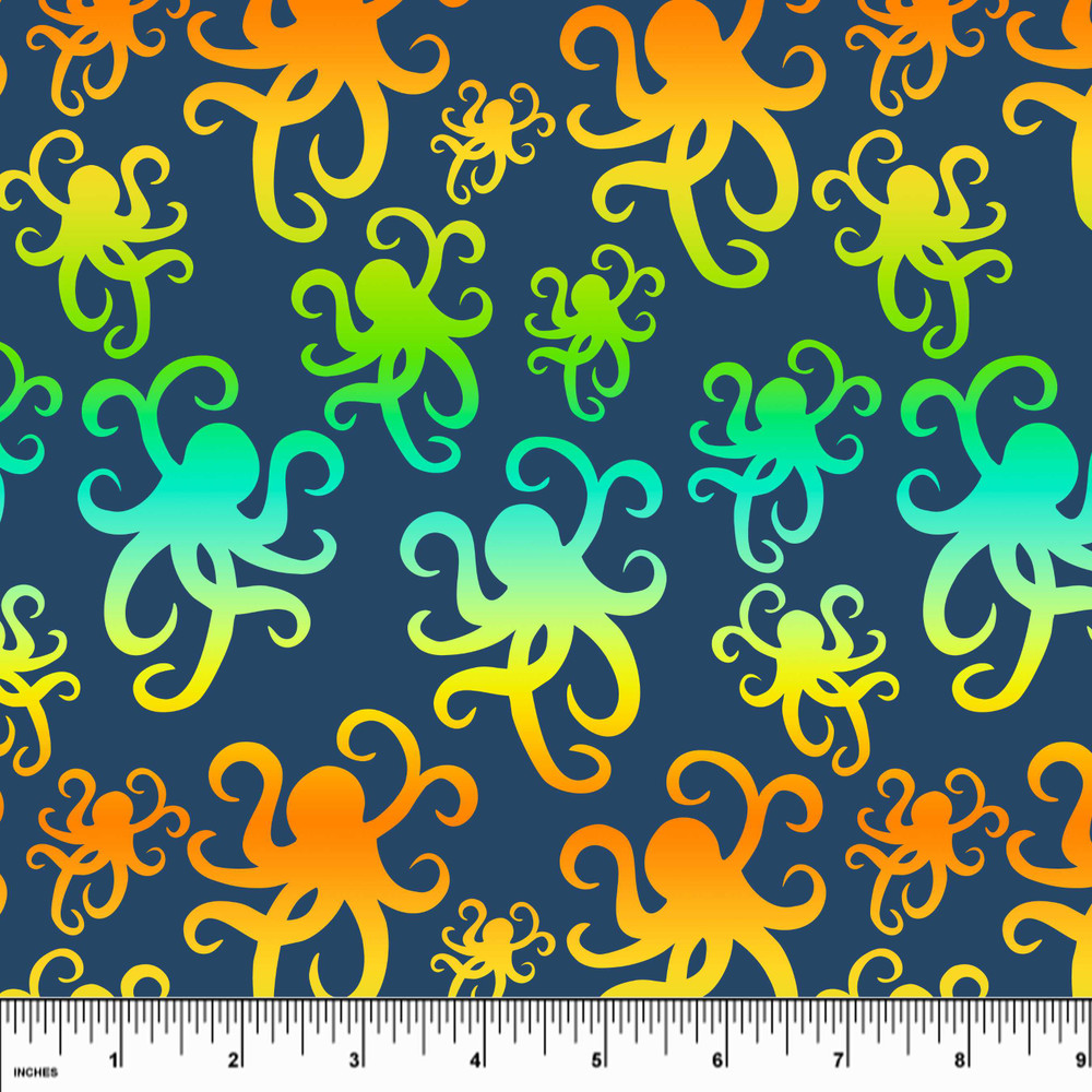 Custom Ombre Octopus UV 50+ Board Short