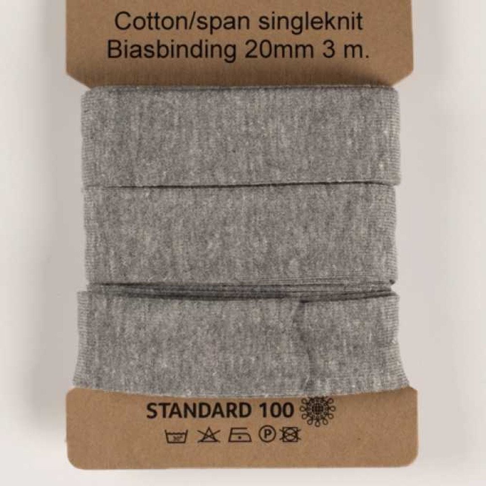 Heather Gray Lycra Binding - 3 Meter Package