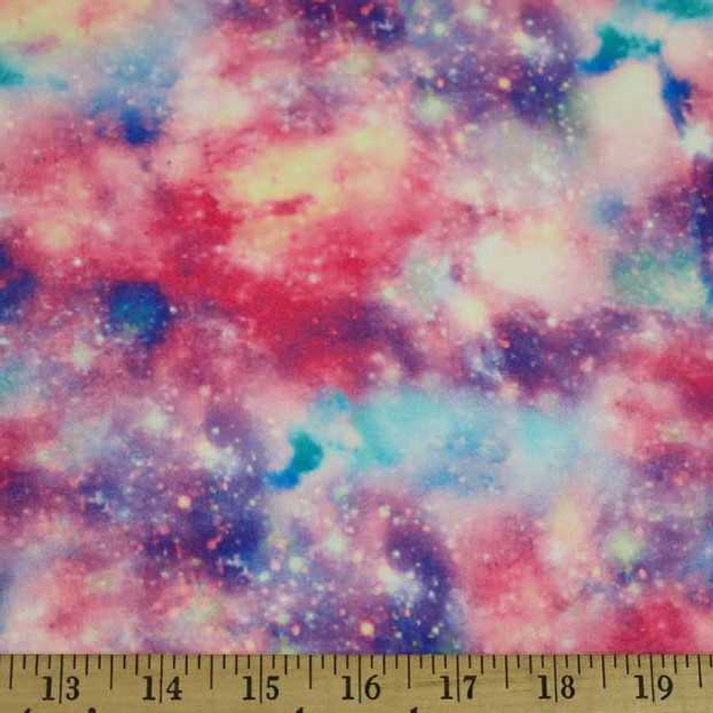 Pink Galaxy Double Brushed Poly