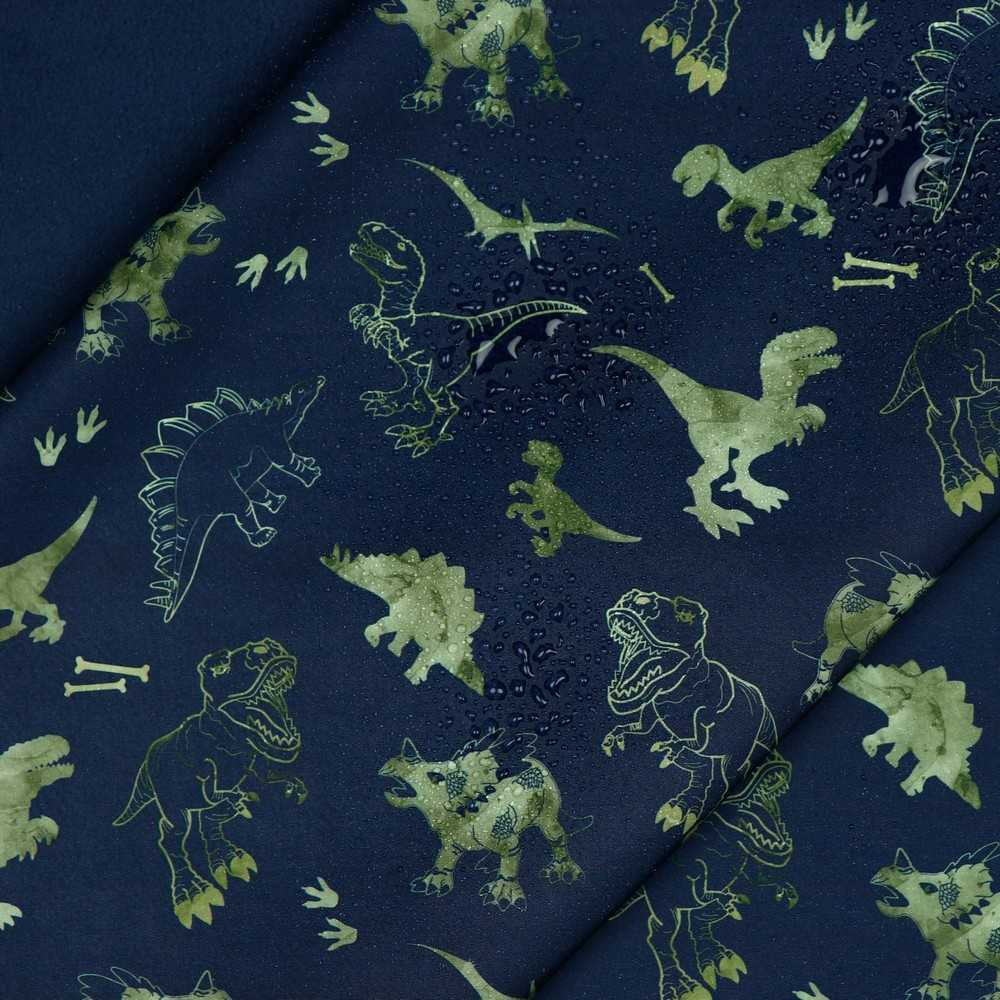 Green Dinosaurs on Navy Softshell