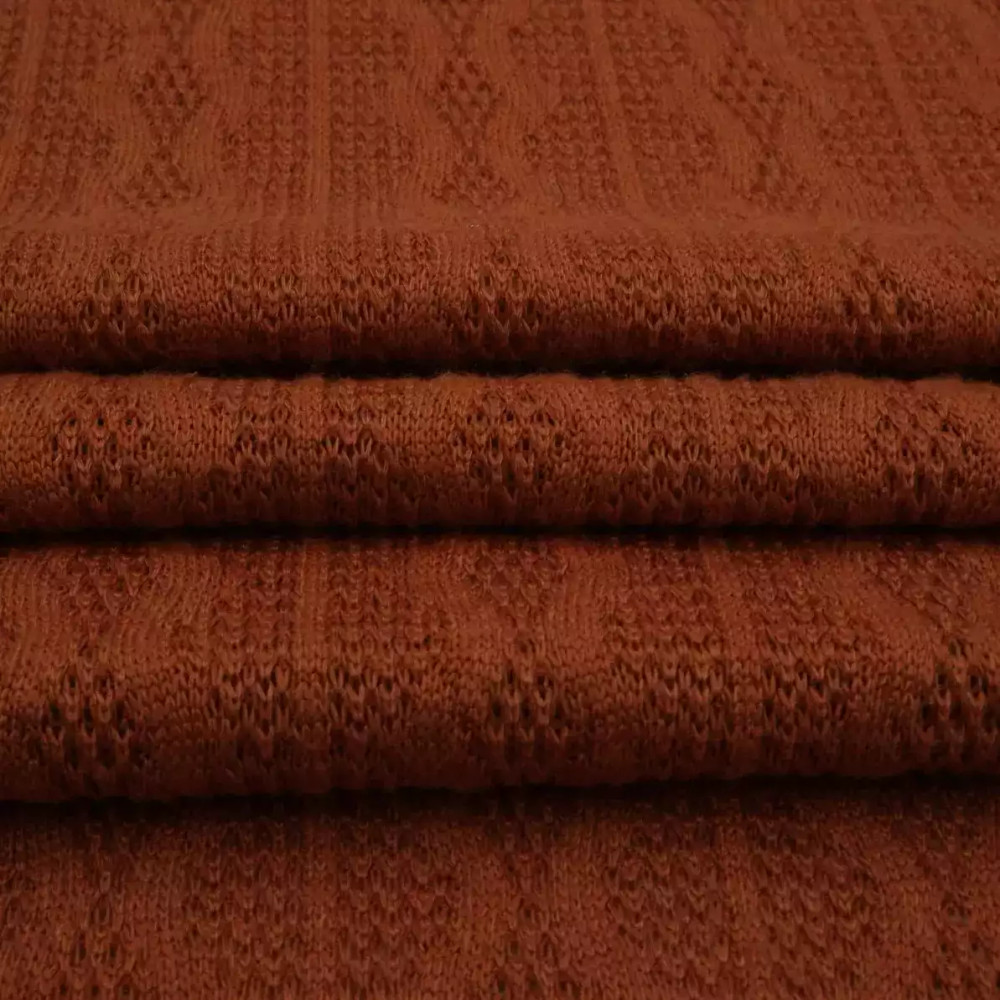 Rust Cable Sweater Knit