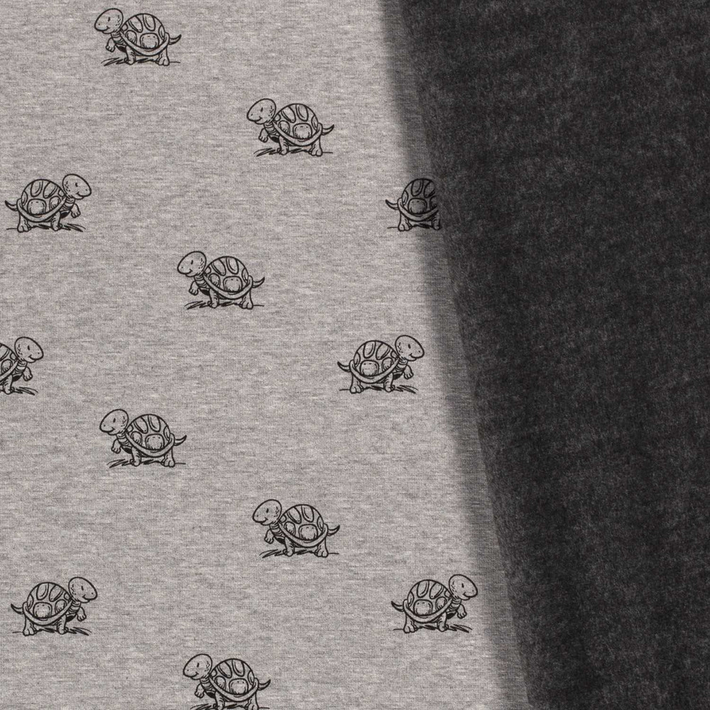 Turtles on Gray Sweatshirt Minky