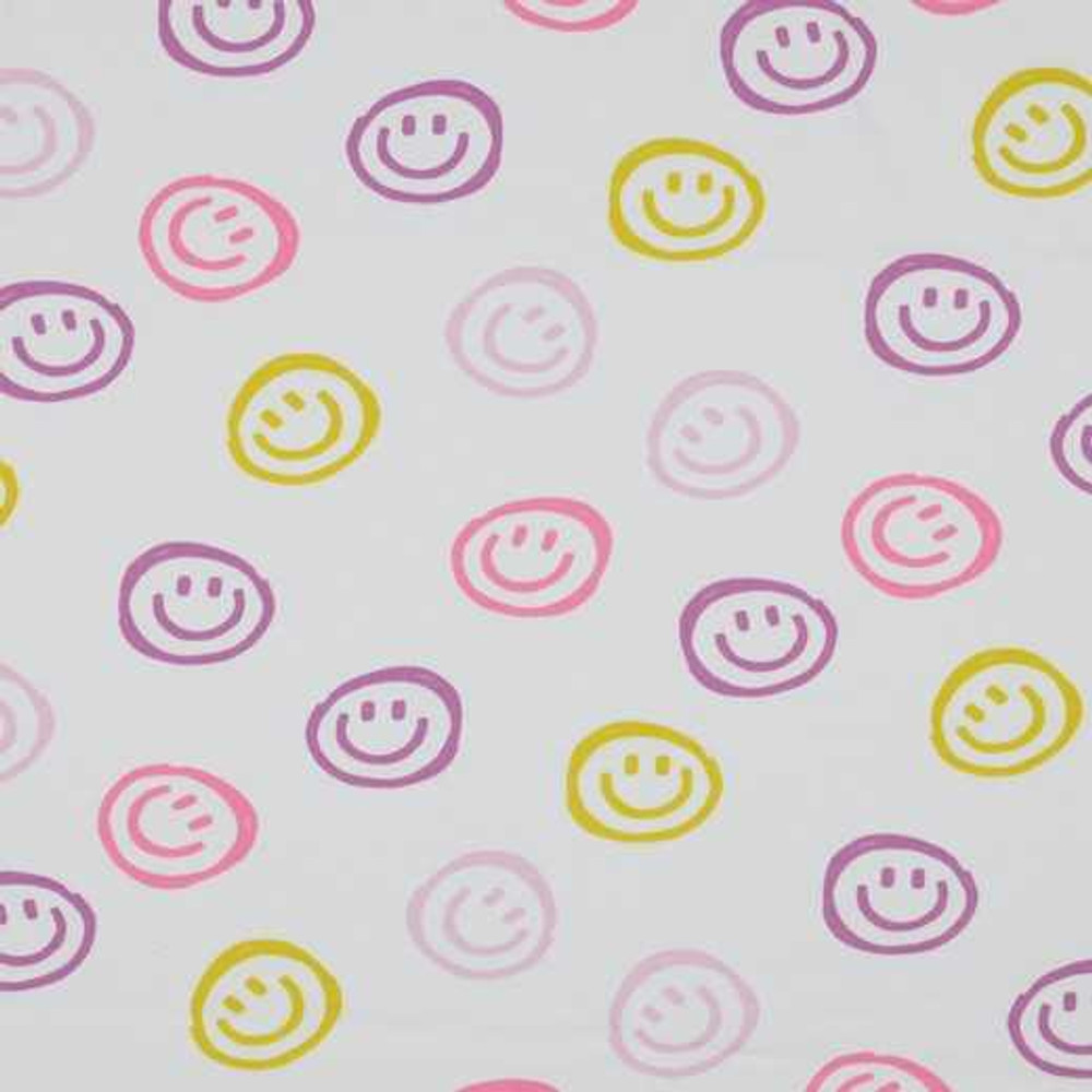 Pink & Purple Smiley Faces Sweatshirt Fleece