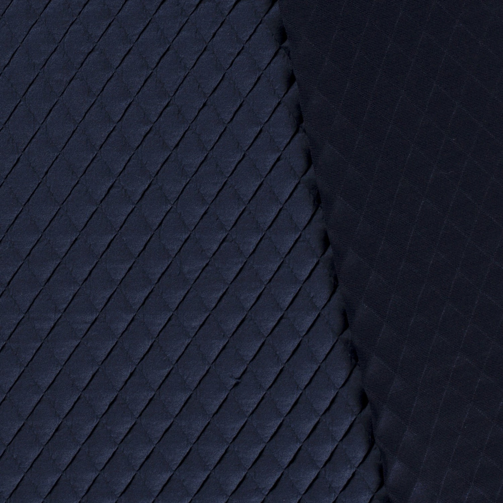 Heavyweight Navy Quilted Knit