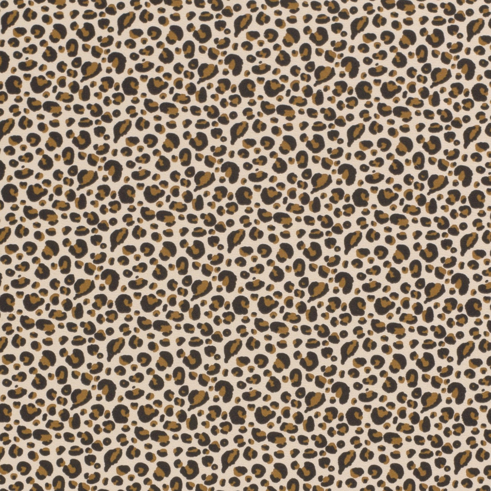 Tan Leopard Print Cotton Lycra