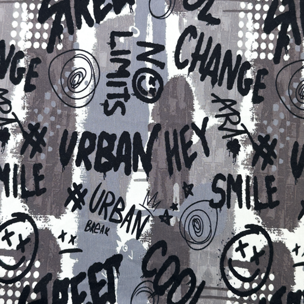 Urban Art in Gray Cotton Lycra Knit