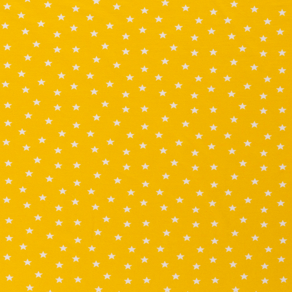 Mini Stars on Yellow Cotton Lycra