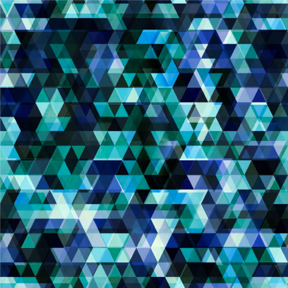 Blue Triangles Softshell - KnitFabric.com