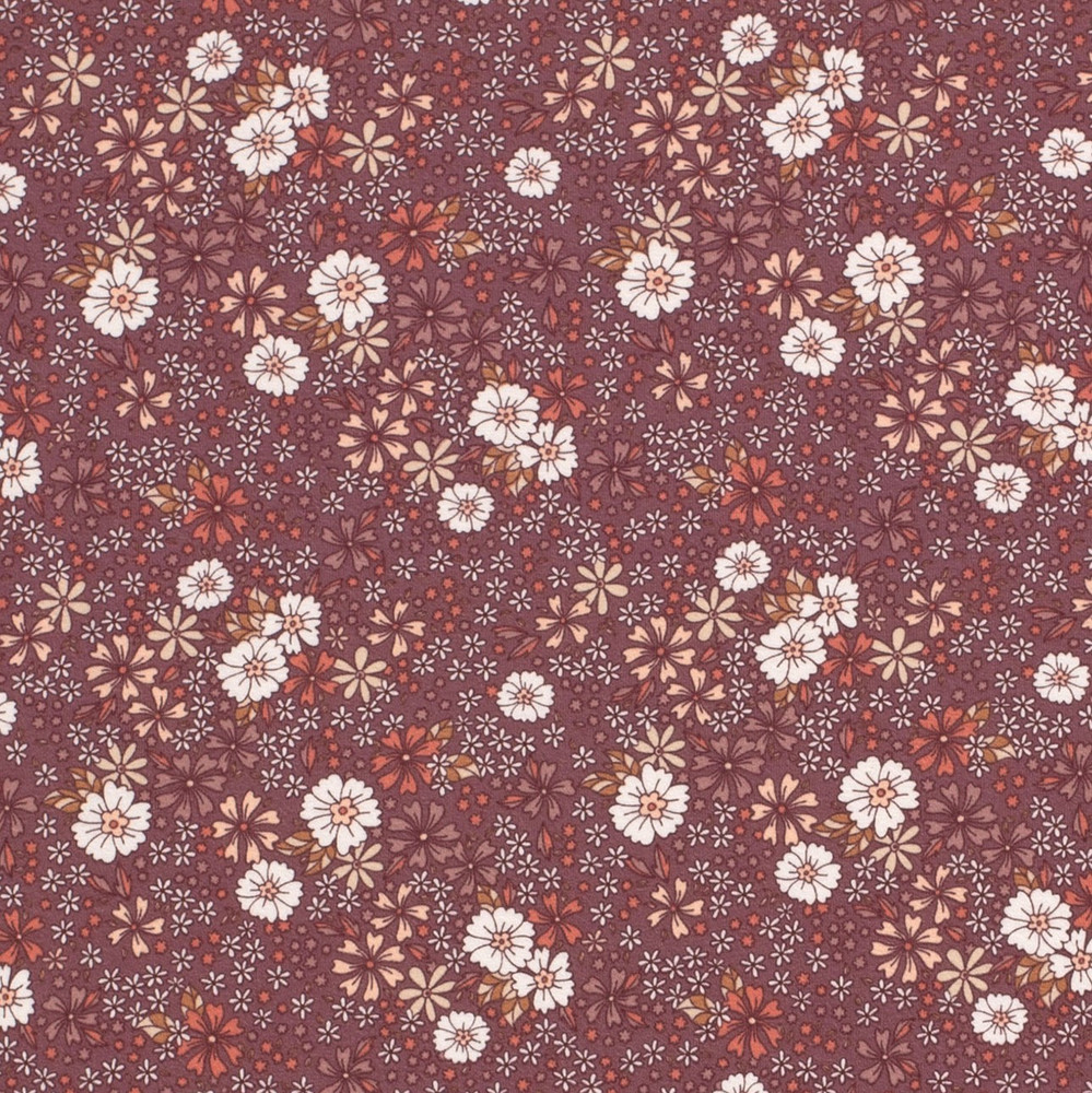 Floral on Mauve Cotton Lycra