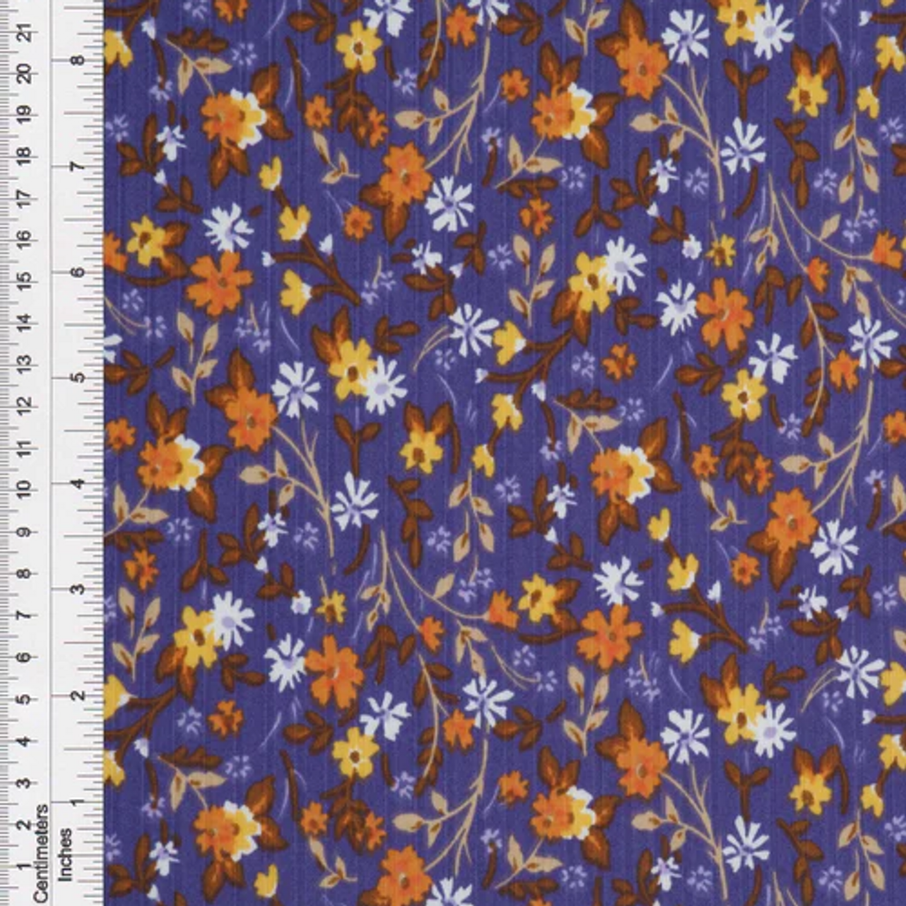 Woodland Floral 8X3 Rib Knit