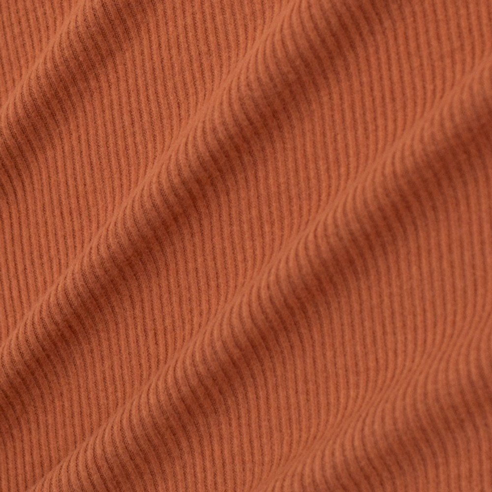 Rust Cashmere Sweater Rib Knit