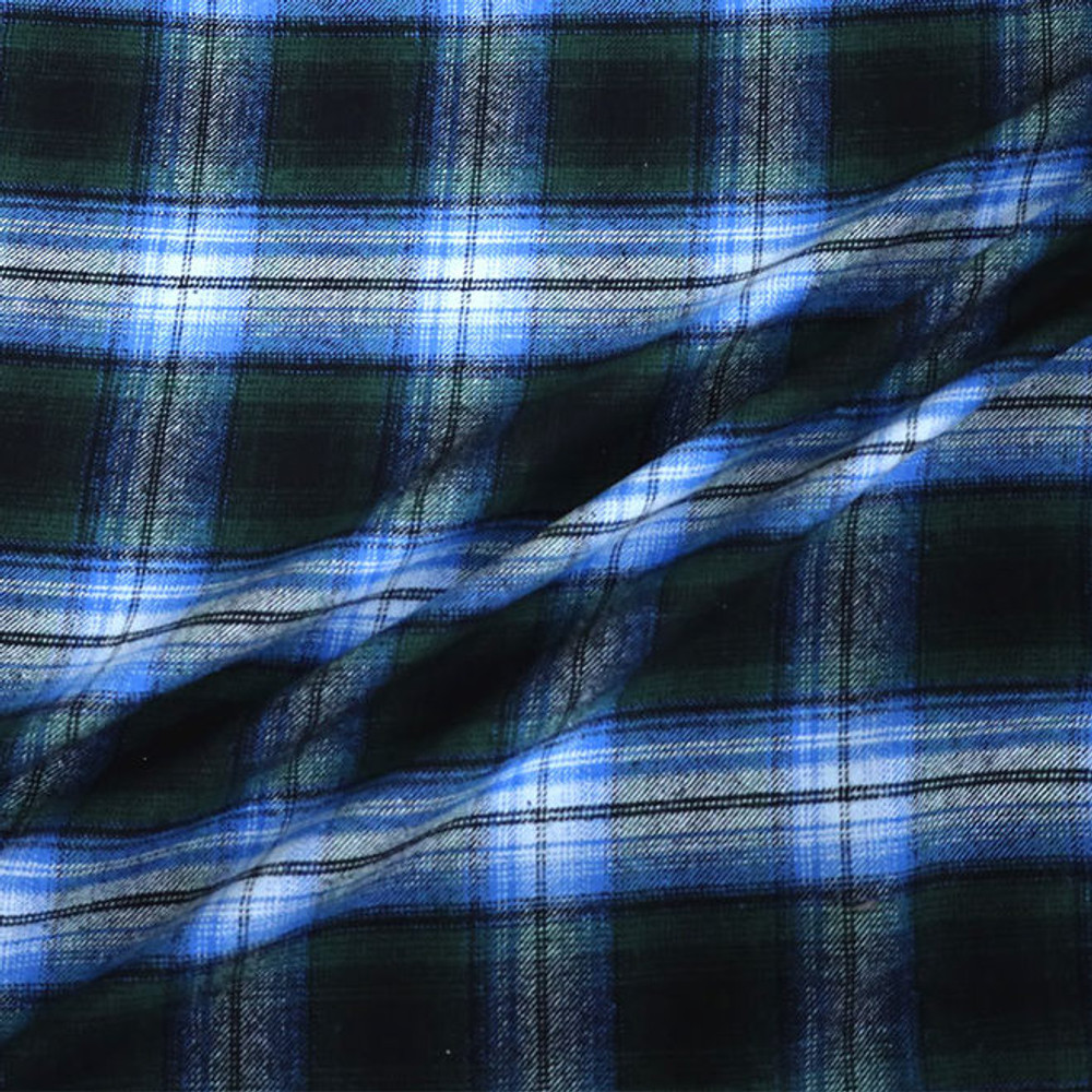 Wintry Blue Plaid Flannel