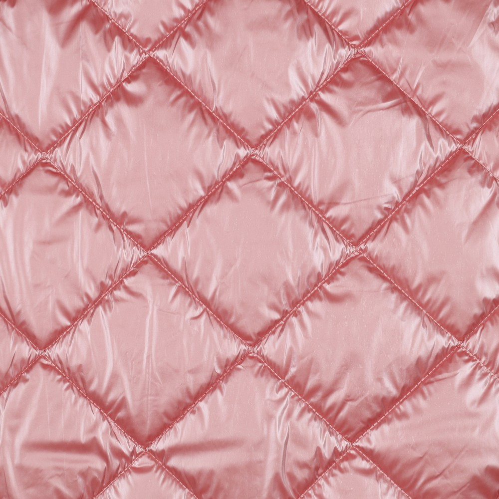 Shiny Pink Triangle Quilted Outerwear