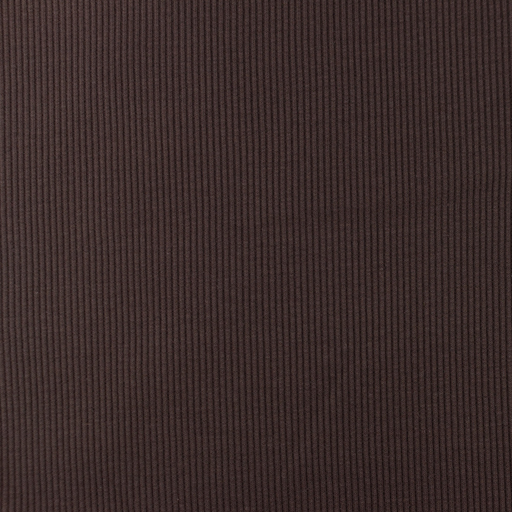 Chocolate 100% Cotton Jersey Rib