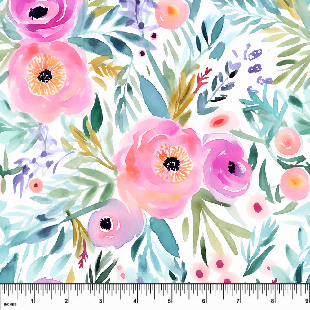 Springtastic Floral Cotton Lycra Knit