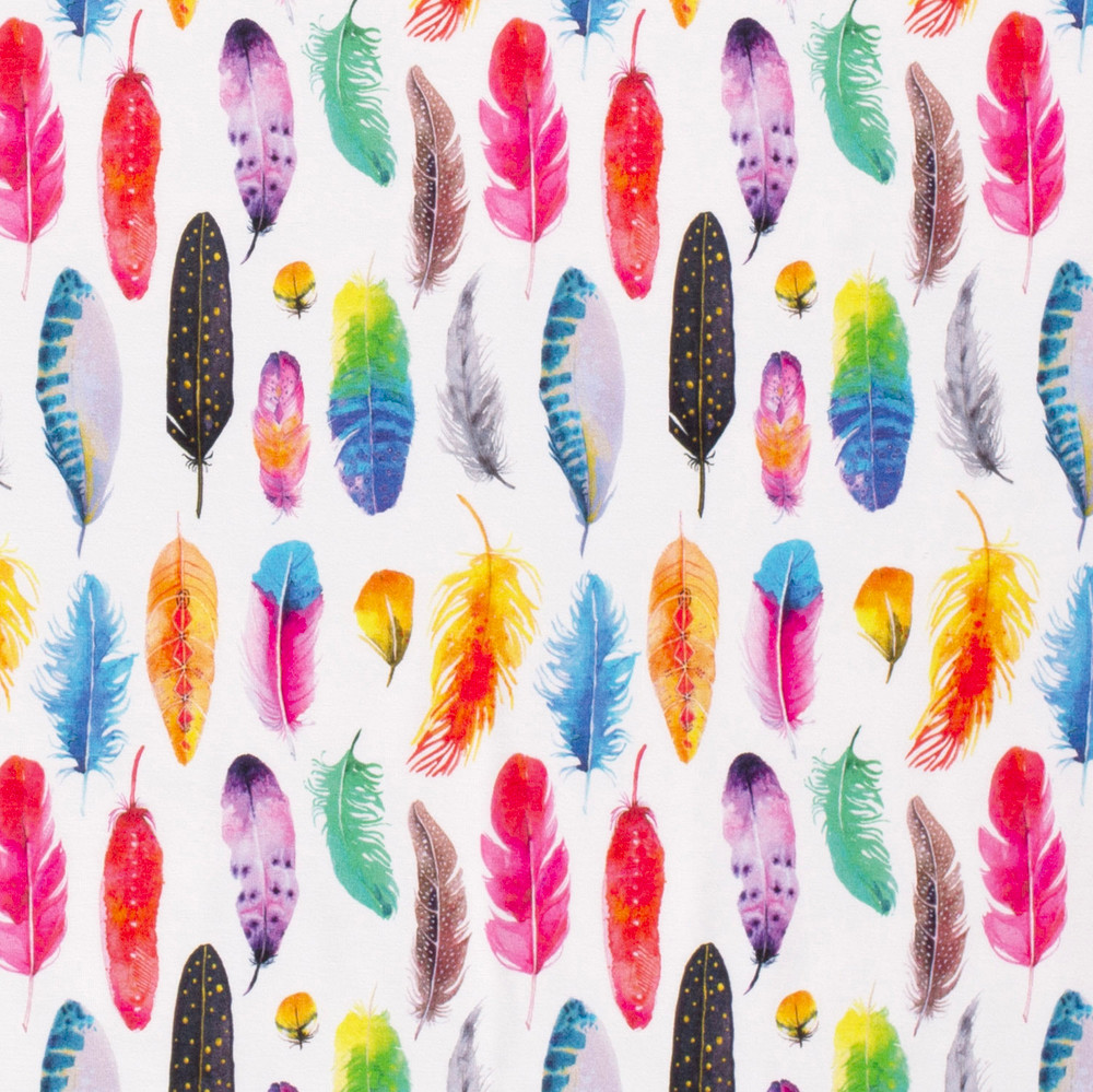 Bright Feathers Cotton Lycra