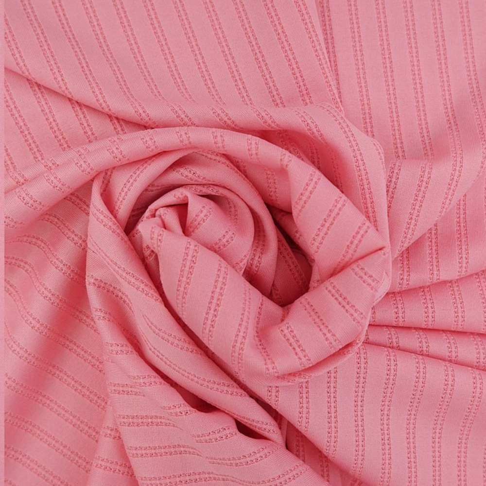 Pink Jacquard Rib Knit