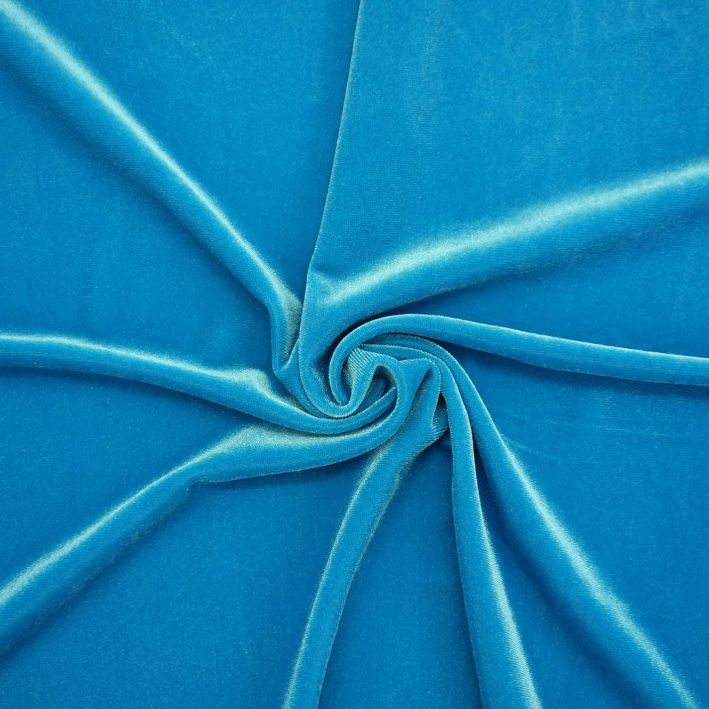 Knit Basics Turquoise Stretch Velvet