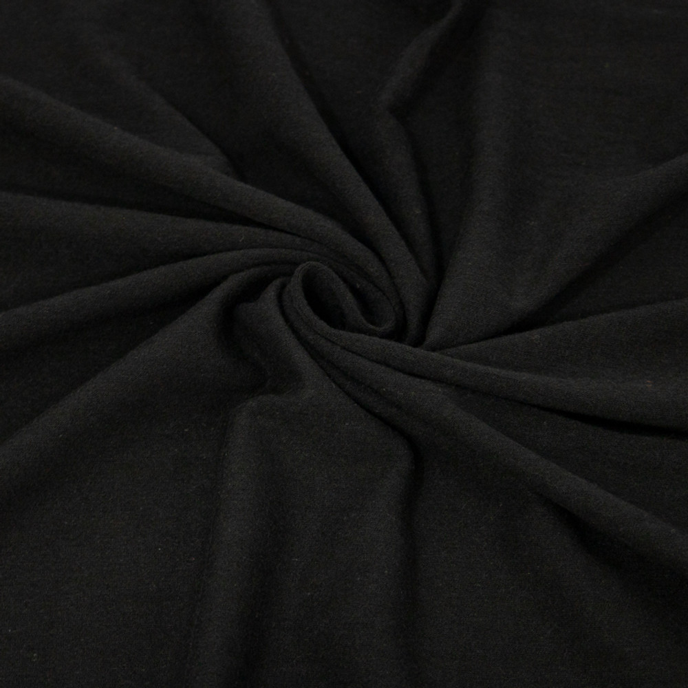 Black Wool Spandex Jersey