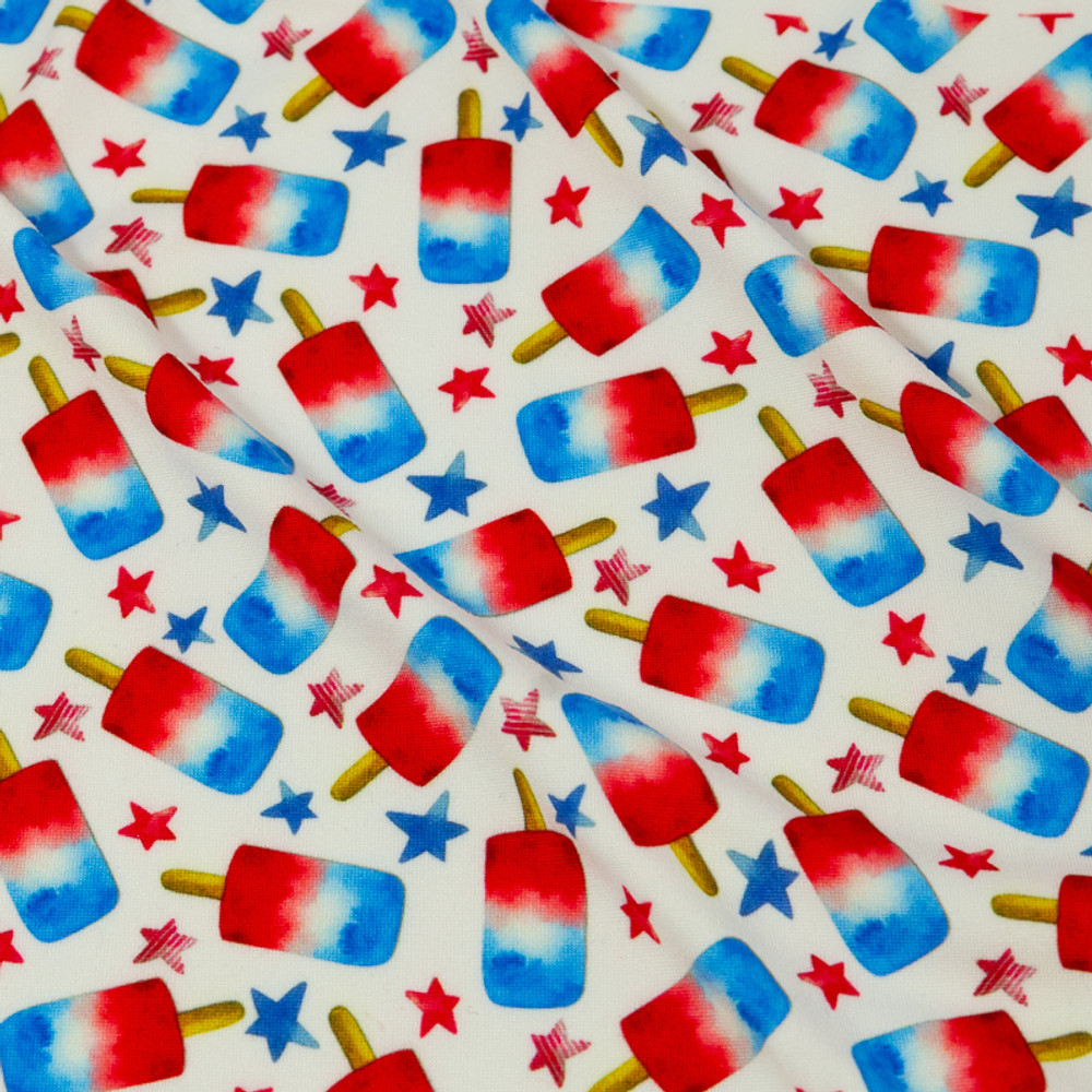 4th of July Popsicles Double Brushed Poly