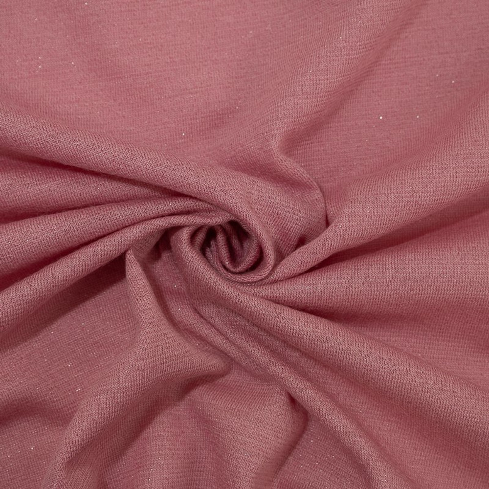 Pink Metallic Wool Spandex Jersey