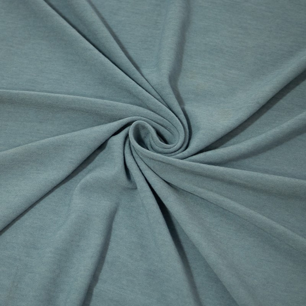 Steel Gray Wool Spandex Jersey