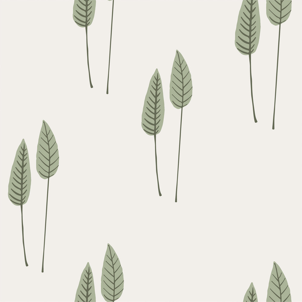 Jungle Leaves on Cream Cotton Lycra