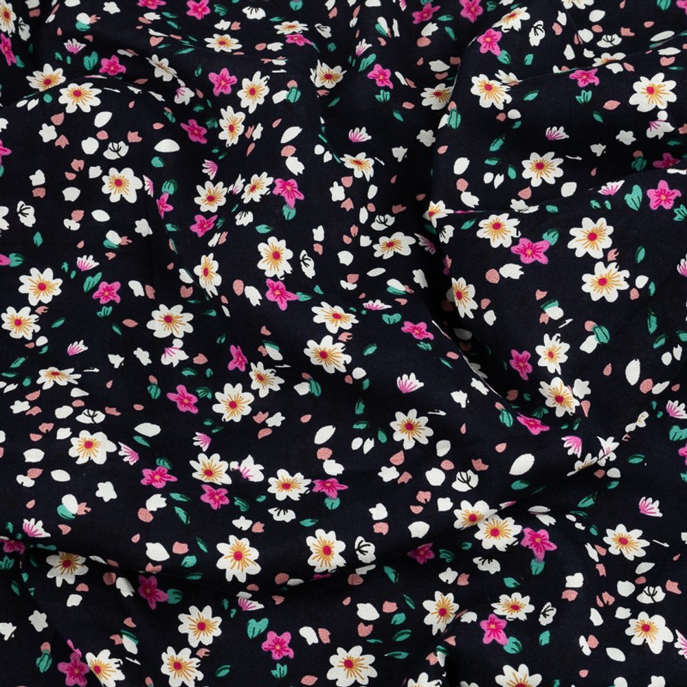 Scattered Petals Rayon Challis