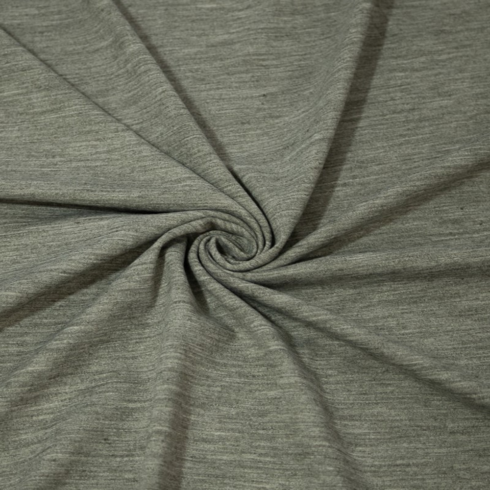 Heather Gray Wool Spandex Jersey