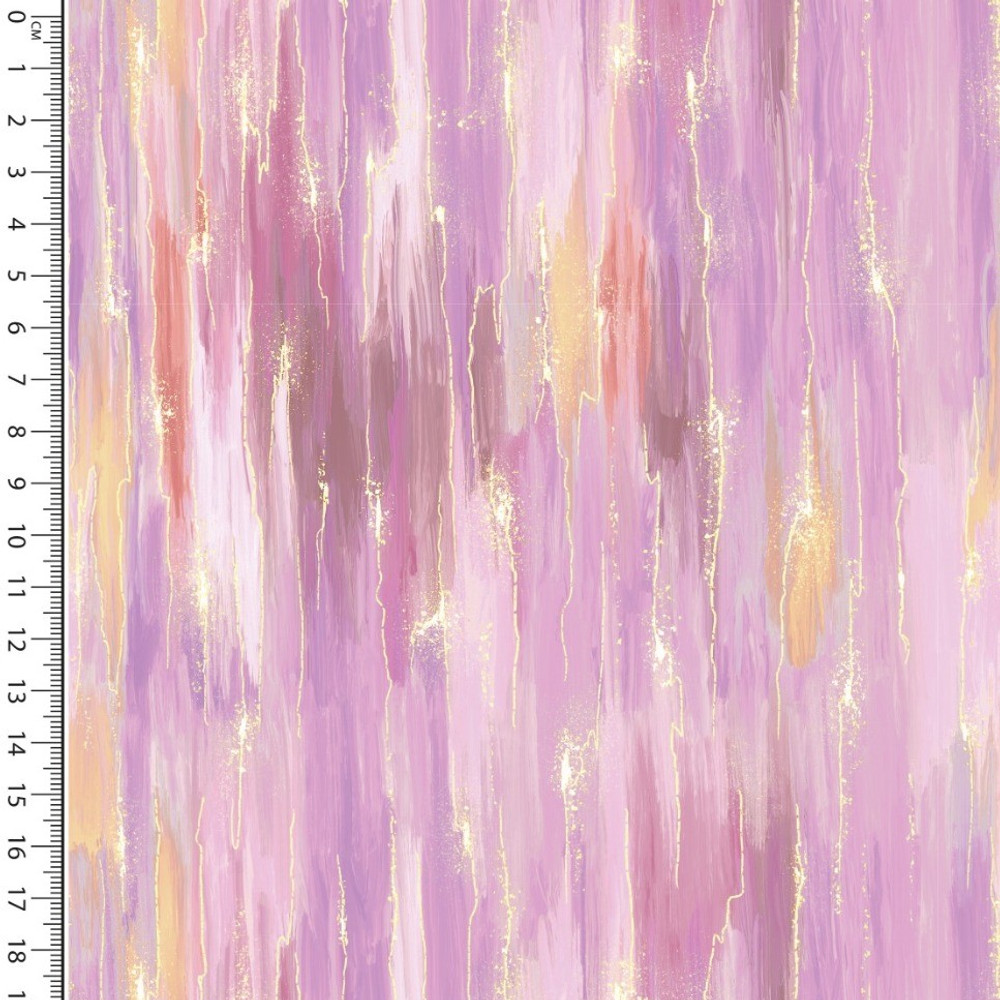 Purple Brushstrokes Viscose Jersey