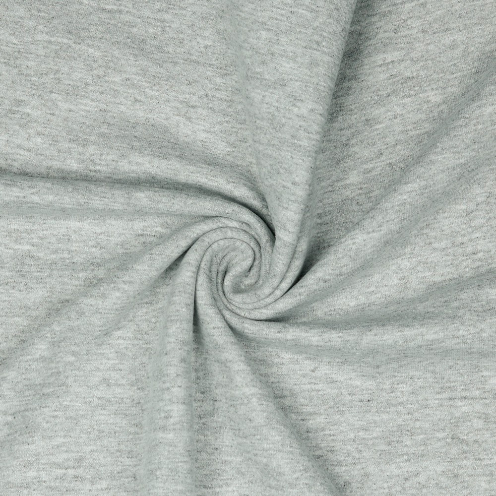 Heather Gray Recycled Cotton Sweatshirt Fleece