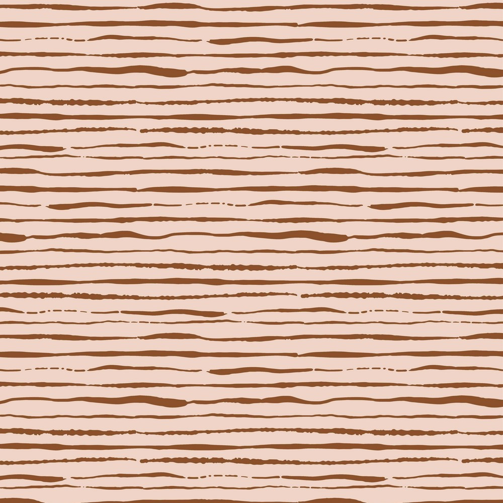 Textured Rust Stripe on Blush Cotton Lycra
