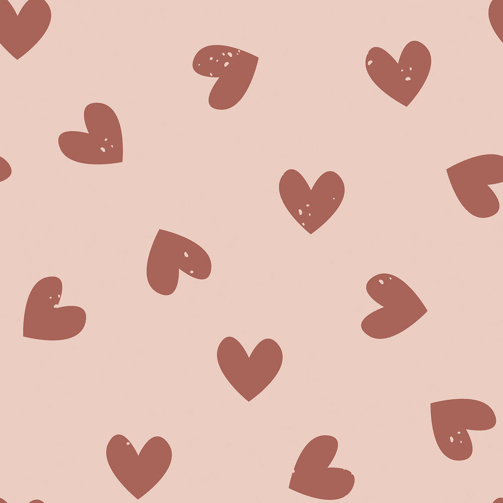 Hearts on Blush Cotton Lycra Knit