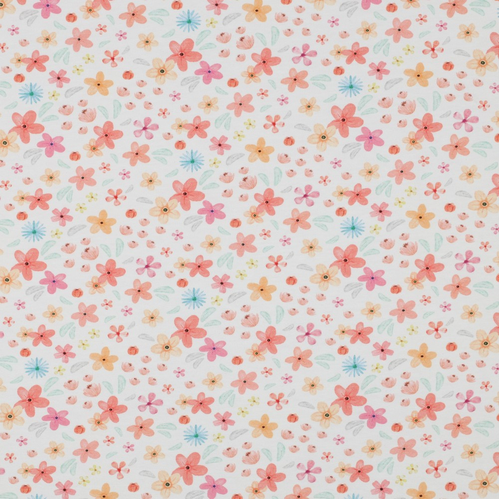 Darling Floral Organic Cotton Lycra Knit