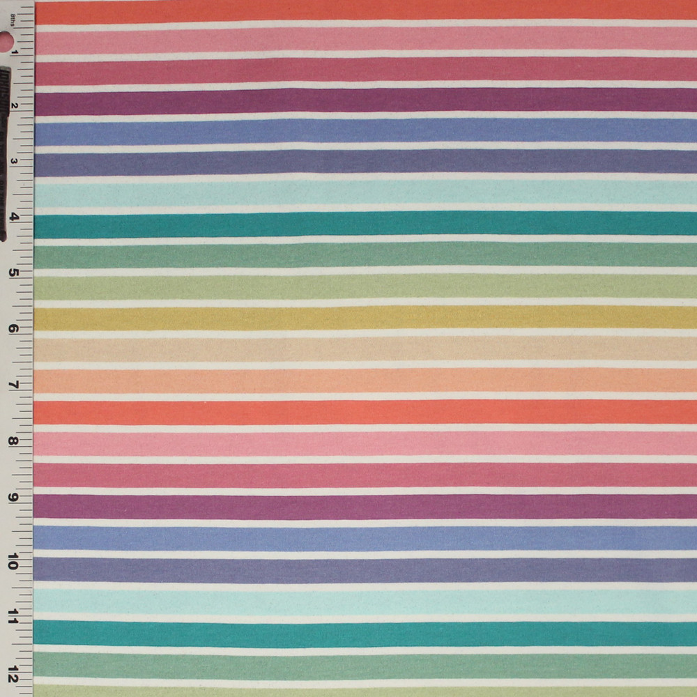 Custom Daydream Stripe Organic Cotton Lycra Knit