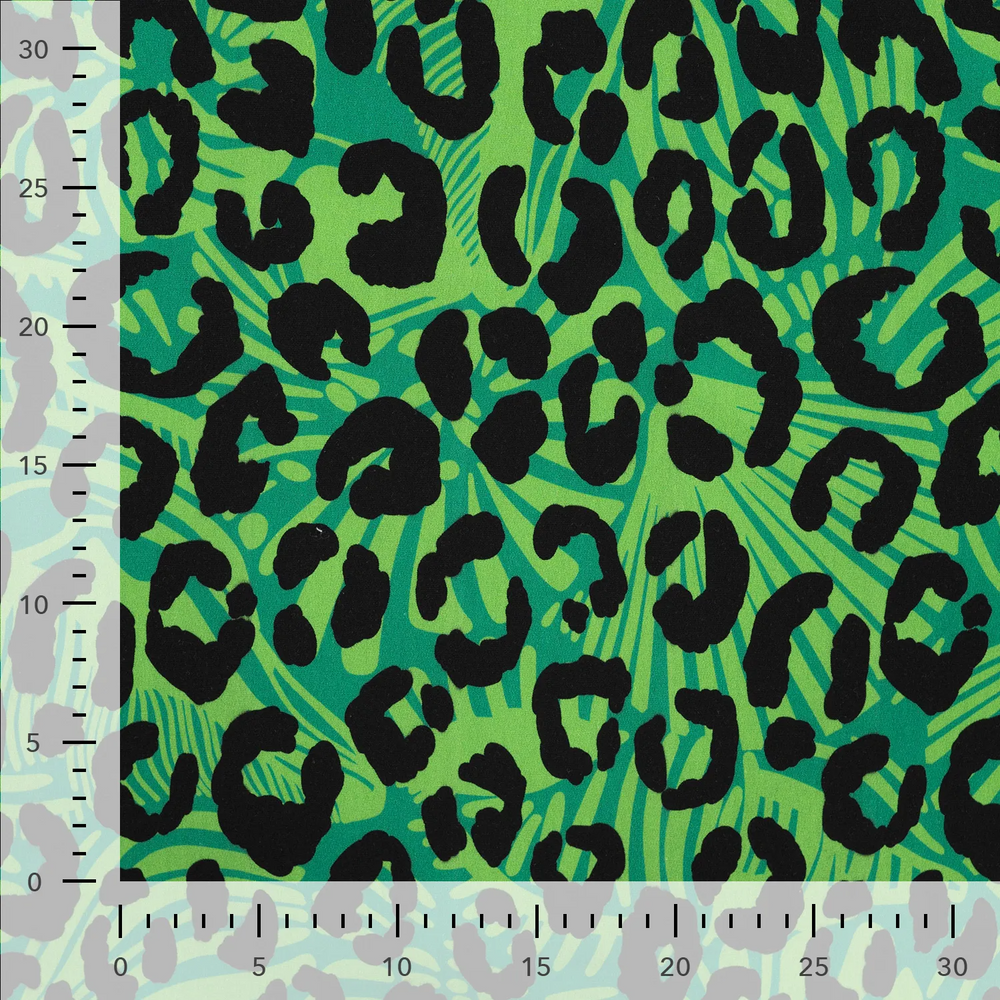 Leopard Print on Lime French Terry
