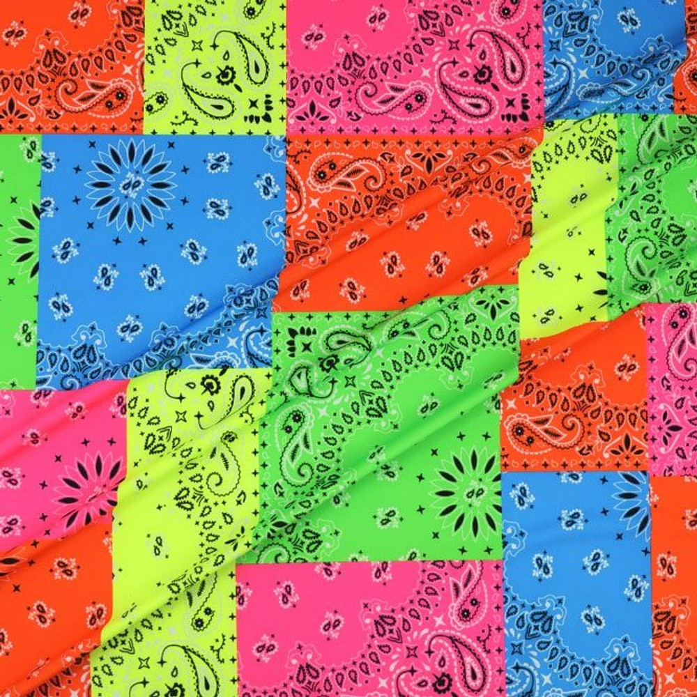 Designer Overstock Neon Patchwork Swim