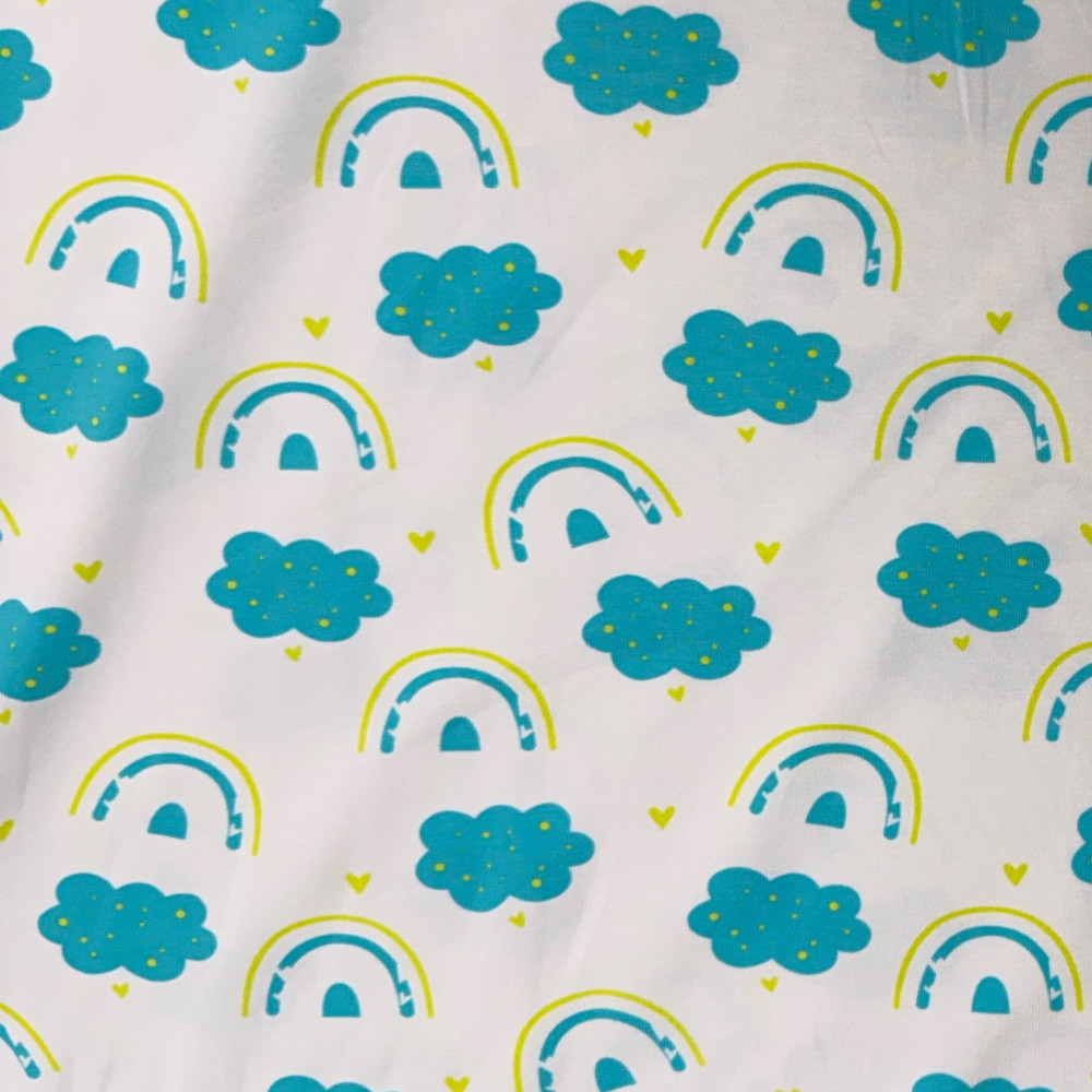 Lovely Rainbow Cotton Lycra Knit *Seconds*