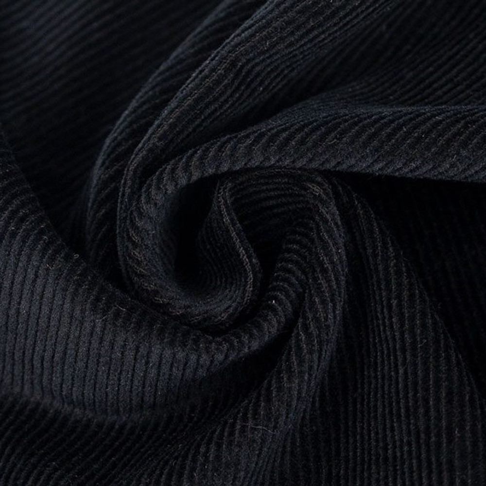 Black Pin Wale Corduroy