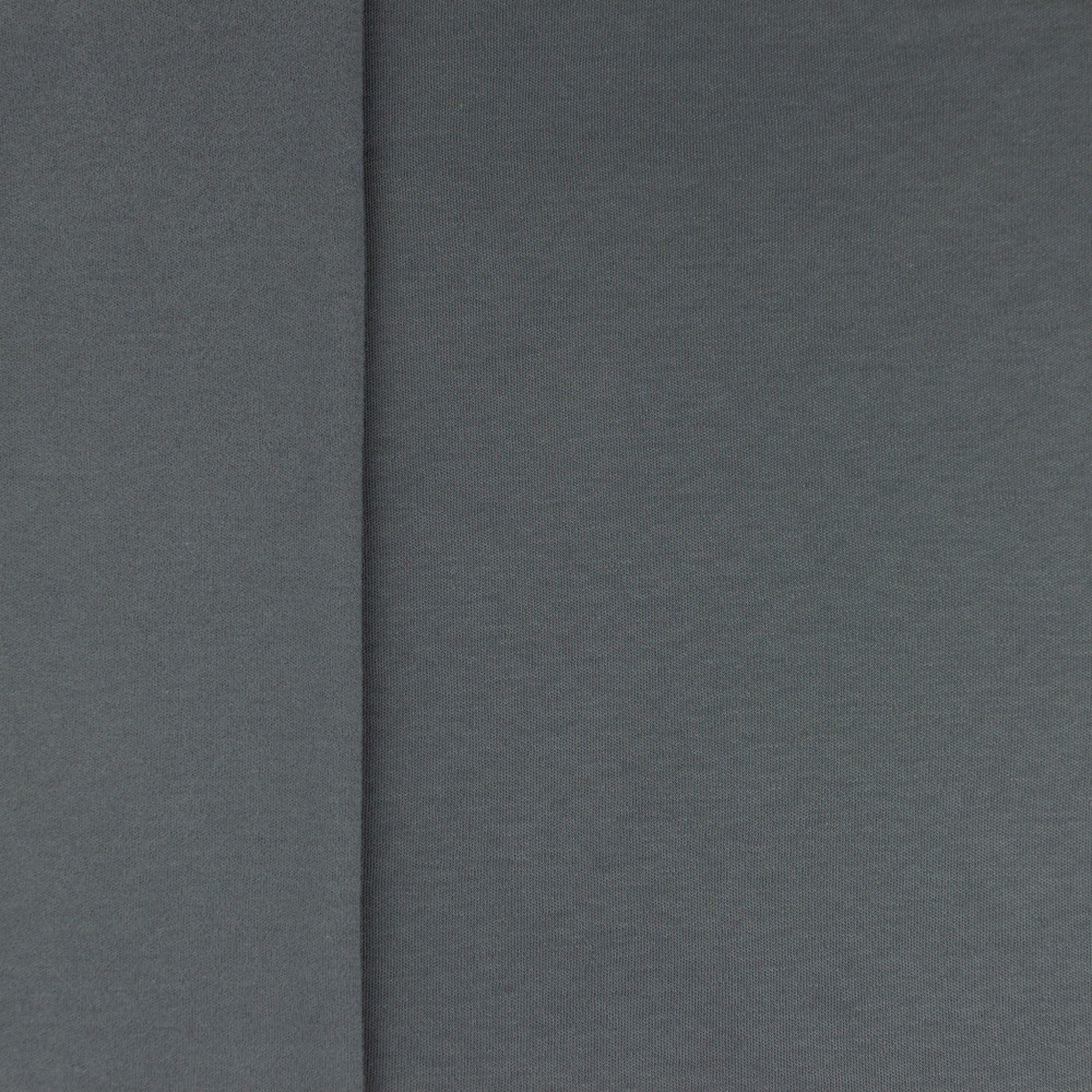 Gray Brushed Cotton Jersey Interlock