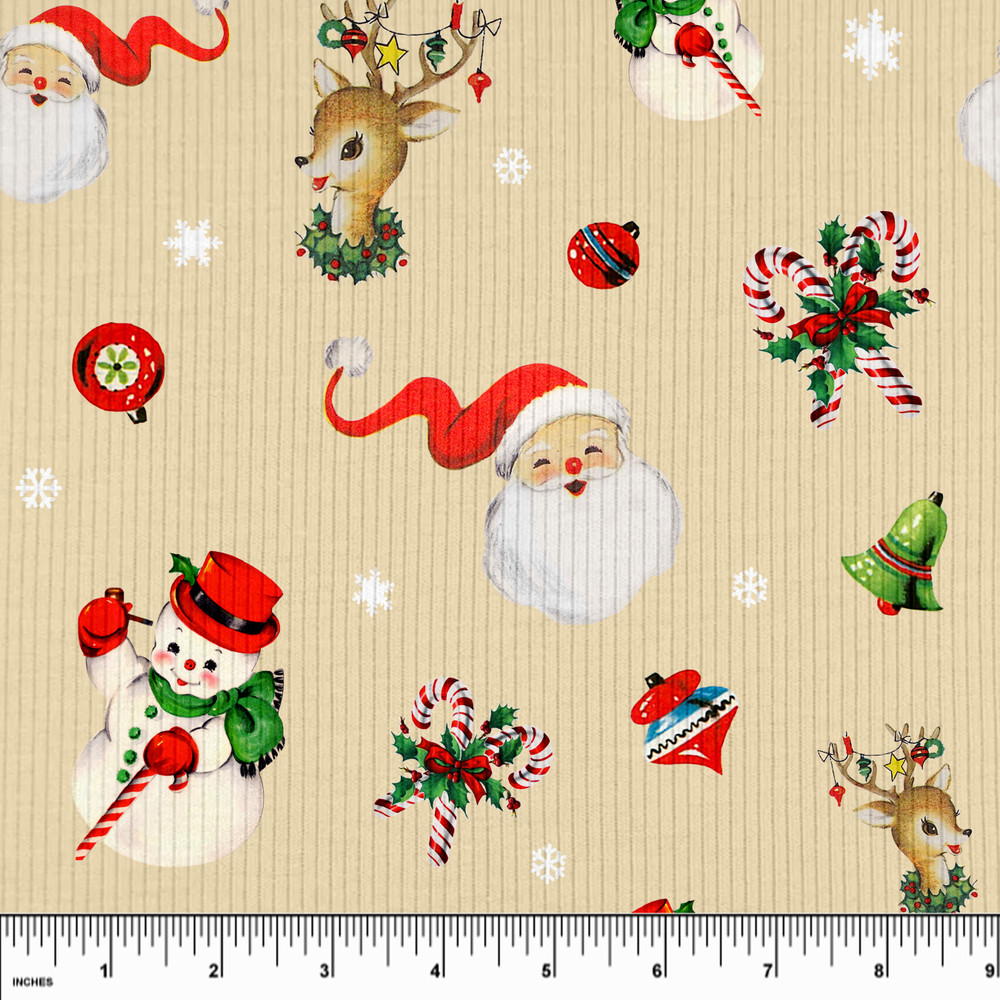 Custom Vintage Christmas Rib Knit