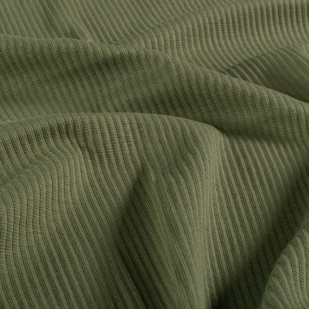 Forest Green Jersey Rib Knit