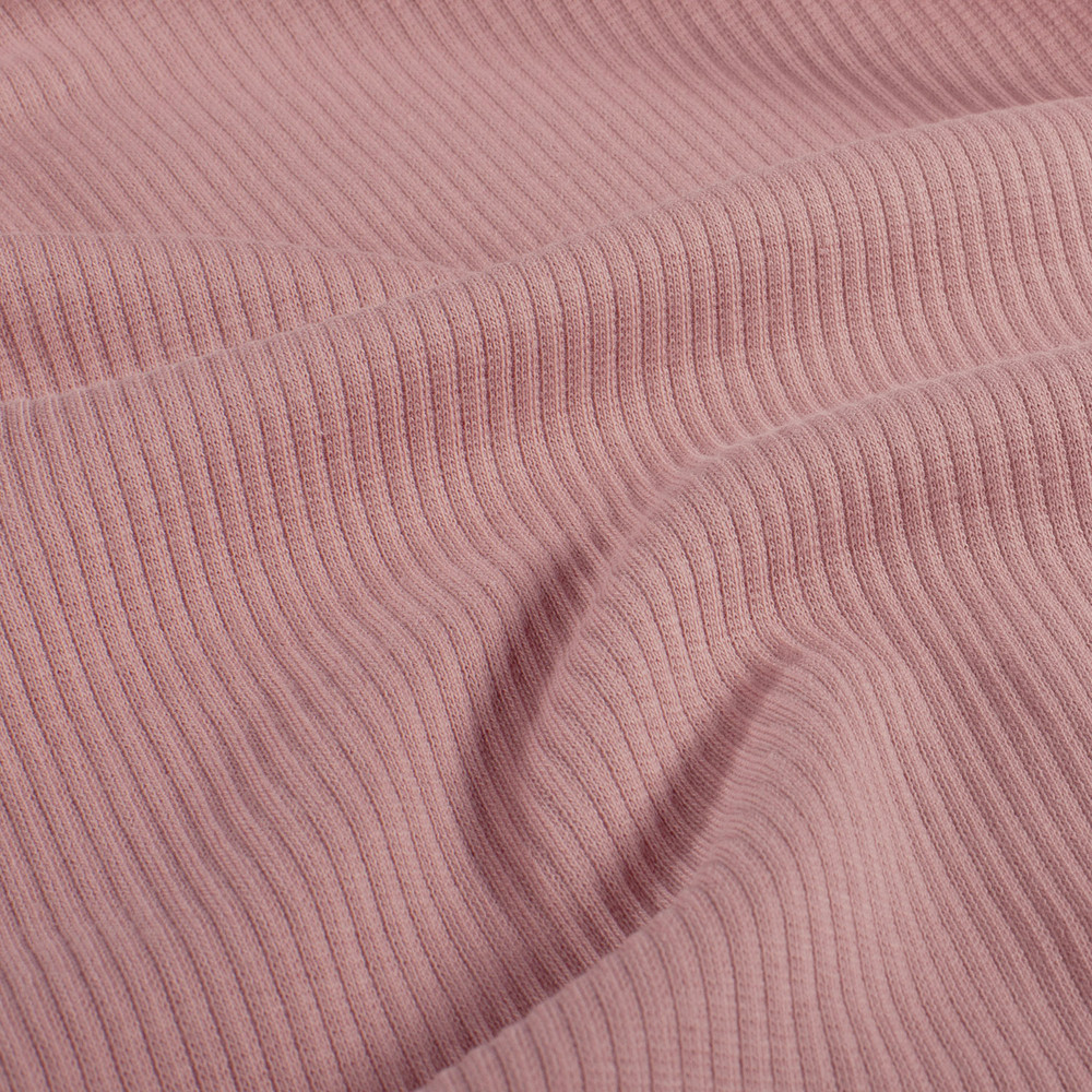 Mauve Jersey Rib Knit