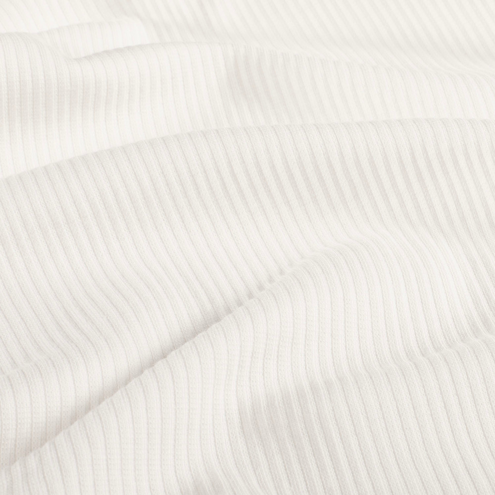 Ivory Jersey Rib Knit