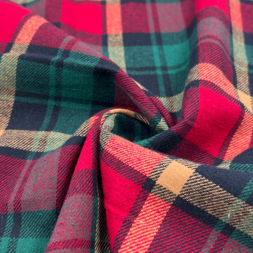 Red & Hunter Green Plaid Flannel