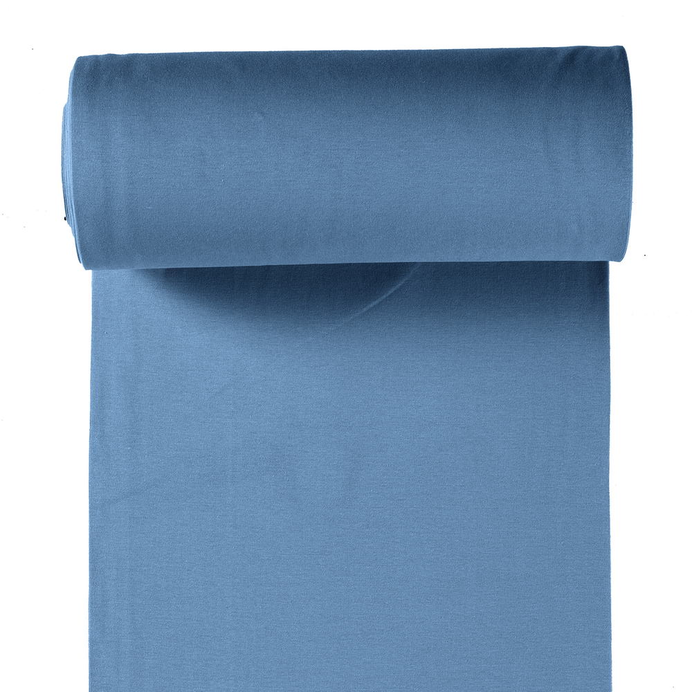 Medium Blue Tubular 1x1 Rib Knit