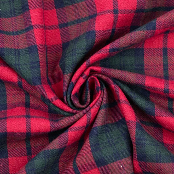 Hunter Green & Red Plaid Flannel