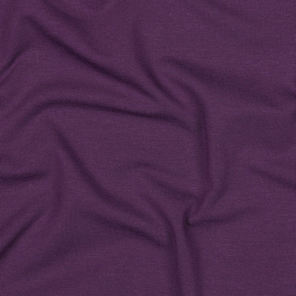 Eggplant Organic Cotton Lycra Knit