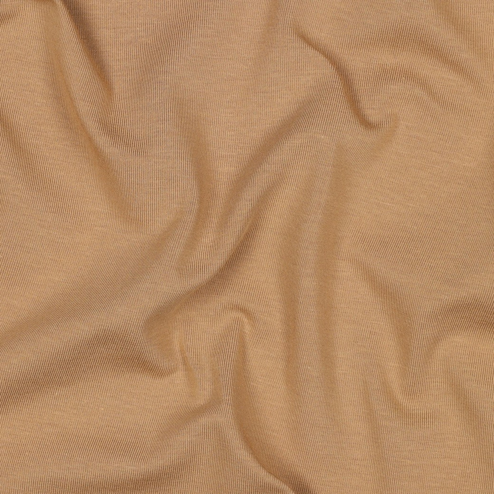 Camel Organic Cotton Lycra Knit