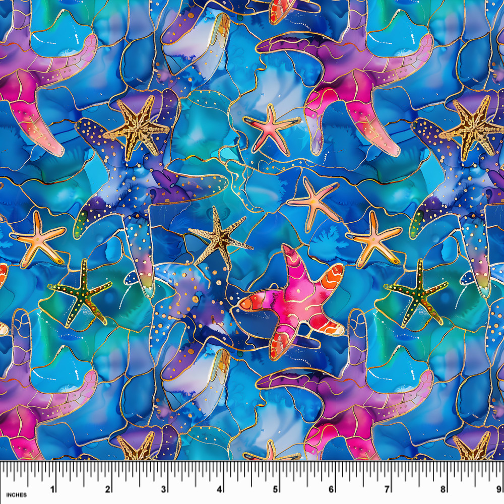 Custom Alcohol Ink Starfish Swim